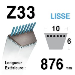 Courroie Z33 - 10 mm x 876 mm