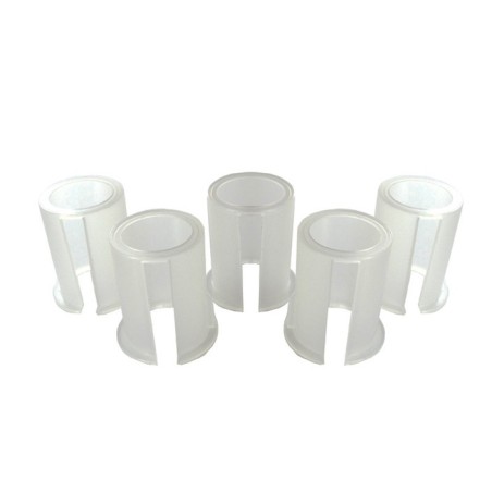 Jeu de 5 bagues plastiques de diamètres 24mm - 25mm - 25,4mm - 26mm - 27mm pou renvoi d'angle universel