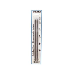 Jeu de 2 limes rondes OZAKI diamètre 4 mm Longueur 20 cm