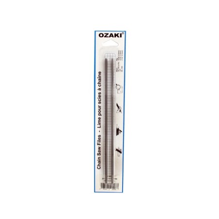 Jeu de 2 limes rondes OZAKI diamètre 4 mm Longueur 20 cm