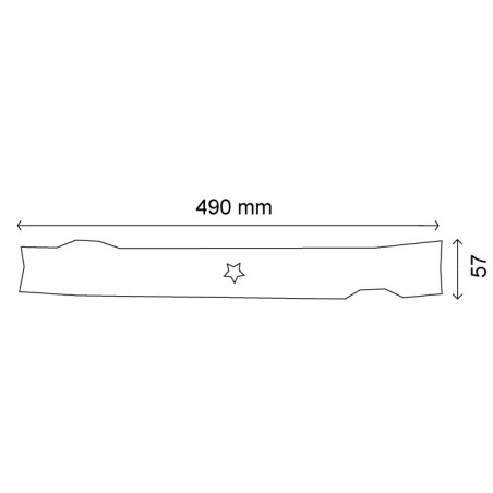Lame plate 5 étoiles 49 cm AYP BERNARD LOISIRS HUSQVARNA - 127842 - 138497