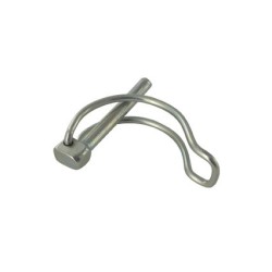 Goupille diamètre 6 mm à clips - avec anneau