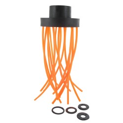 Tête plastique brosse 16 fils nylon, diamètre 80mm UNIVERSEL