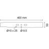 Lame plate universelle 40 cm