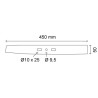 Lame plate universelle 45 cm