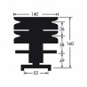 Palier avec poulie double diamètre 140 CAST - DYNAMARK - AMF - NOMA 310675