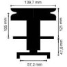 Palier de lame HUSQVARNA - BERNARD LOISIRS - JONSERED - AYP - ROPER 105891 - 121687 - 121676x
