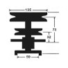 Palier de lame AYP 136819 - 121622x - 136818 - 105483x - 106037x HUSQVARNA 532121658 - 532136819