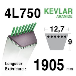 Courroie  4L750 - 4L75 COUNTAX 22906300