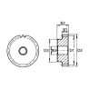 Pignon 12 dents UNIVERSEL MOD512