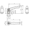 Levier de serrage M12 KIPP K01224121