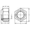 Écrou hexagonal autobloquant M12x1,75 UNIVERSEL 98212