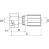 Raccord GATES 10G18FDLORX