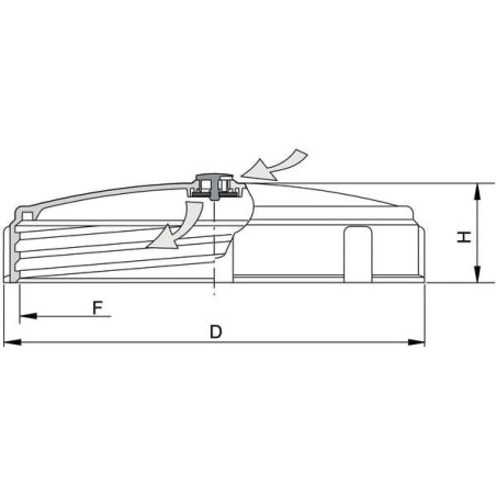Couvercle de réservoir 240mm ARAG 354220