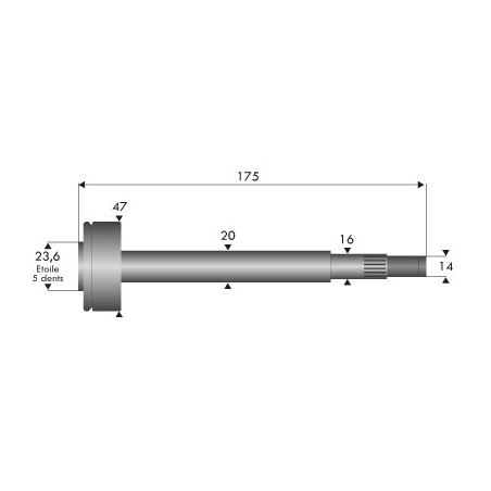 Axe de palier de lames 5 étoiles complet AYP 137646 - 133172 HUSQVARNA 532128585