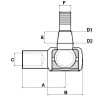 Rotule de direction UNIVERSEL SHP043KR
