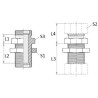 Passe cloison diamètre 13mm VOSS UAG13CLNE