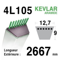Courroie 4L1050 - 4L105 MTD 754-0125 - 7540125 JOHN DEERE m74747