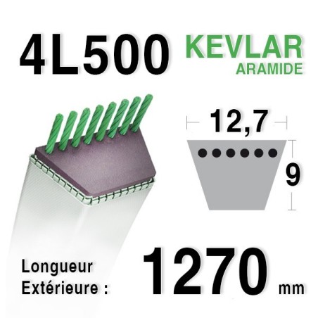 Courroie 4L500 - 4L50 AYP - ROPER 110975 MURRAY 37 x 44