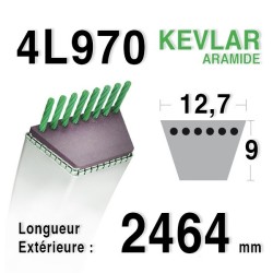 Courroie 4L970 - 4L97 MURRAY 37x87 CASTELGARDEN - GGP 135062003/0 MTD 7540478