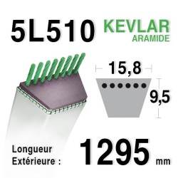 Courroie 5L510 - 5L51 - MTD 7540188 - 754-0188 - 90-65-377