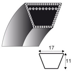 Courroie b37 - trapézoidale 17 mm x 1009 mm HONDA 22431-719-690